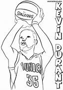 Image result for White and Black Drawings of Kevin Durant in Brooklyn Nets Jersey
