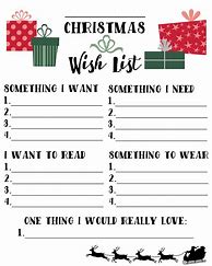 Image result for Free Wish List Template