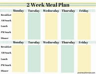 Image result for 2 Week Meal Plan Printable