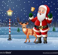 Image result for Cartoon Funny Father Christmas with Reindeers