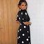 Image result for Boohoo Black and White Spot Dress