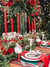 Image result for Christmas Dinner Party Decor Inspiration