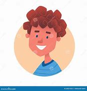 Image result for Cartoon Curly Hair Boy with White Background