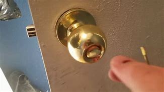 Image result for How to Unlock a Door Handle with a Turn Lock