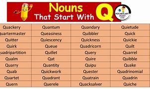 Image result for Nouns That Start with Q