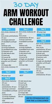 Image result for 30-Day Arm Challenge Printable PDF Free