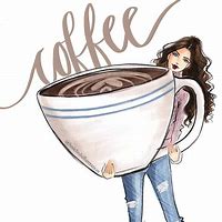 Image result for Coffee Girl Illustration