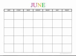 Image result for Plain June Calendar to Print