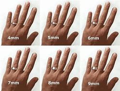 Image result for 6Mm vs 8Mm Ring On Finger