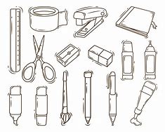 Image result for Cute Stationary Colouring Pages