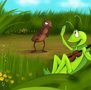 Image result for Ant and Grasshopper Cartoon