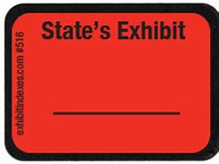 Image result for Government Exhibit Sticker Actual Size