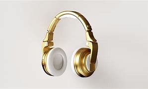 Image result for Sharper Image Products White and Gold Headphones