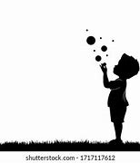 Image result for Silhouette of Child Blowing Bubbles