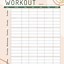 Image result for Workout Plan Template