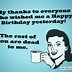 Image result for Happy Birthday Thank You Quotes