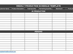 Image result for Production Schedule Planning Template