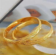 Image result for Real 24K Gold Bangle Bracelet