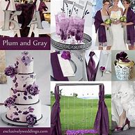 Image result for Plum and Grey Wedding Colors