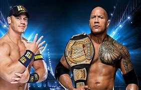 Image result for John Cena and the Rock Side by Side