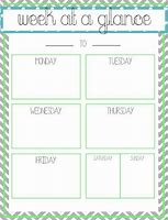 Image result for Week at a Glance Excel Template