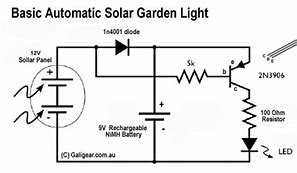 Image result for Solar Garden Light Schematic