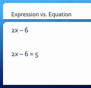 Image result for Equation versus Expression