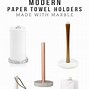 Image result for Black and White Marble Paper Towel Holder