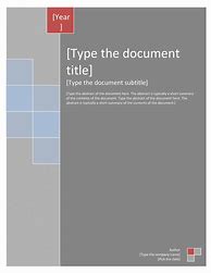 Image result for Project Cover Page Template Word