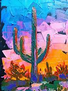 Image result for Desert Cactus Painting