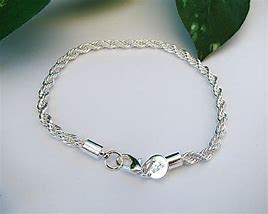 Image result for Silver Rope Chain Bracelet