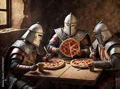 Image result for Knight Eating Pizza