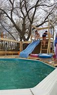 Image result for Above Ground Pool with Slide