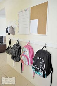 Image result for Wall Mounted Backpack Rack