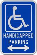 Image result for Handicap Road Sign