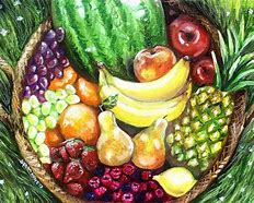 Image result for Fruit Basket Painting
