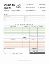 Image result for Garden Invoice