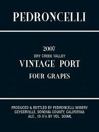Pedroncelli Port Four Grapes に対する画像結果