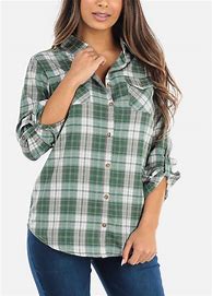 Image result for Flannel Button Up Women's