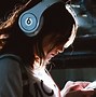 Image result for Girl with Headphones Listening Music