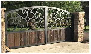 Image result for Wrought Iron Fence Driveway Gates Designs