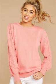 Image result for Pink Colour Women Winter Sweater
