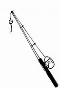 Image result for Fishing Rod Black and White