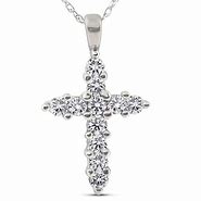 Image result for White Gold Cross Necklace with Diamonds