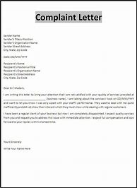 Image result for Complaint Letter Template