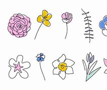 Image result for Grouping of Different Flowers Drawings