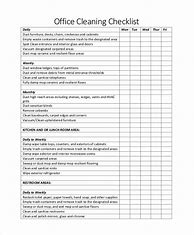 Image result for Workplace Housekeeping Checklist Template