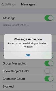 Image result for iMessage Says Waiting for Activation