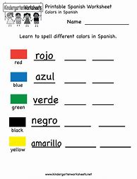 Image result for Learning Spanish for Beginners Worksheet