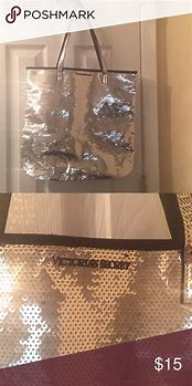 Image result for Victoria Secret Silver Tote Bag